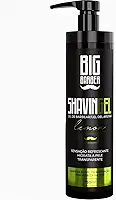 Gel de Barbear Big Barber 750ml Lemon - Shaving Gel Profissional Transparente para Desenho Preciso e Deslize Suave