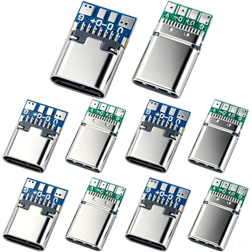 10 Piezas USB Tipo C Conector Macho y Hembra miniatura 1