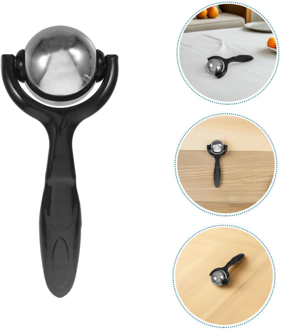 ibasenice Handled Stainless Steel Massage Balls 2pcs, Manual Hand Roller Massager for Back and Muscle Relief, Low-Temperature Fitness Massage Tool for Home and Travel Use