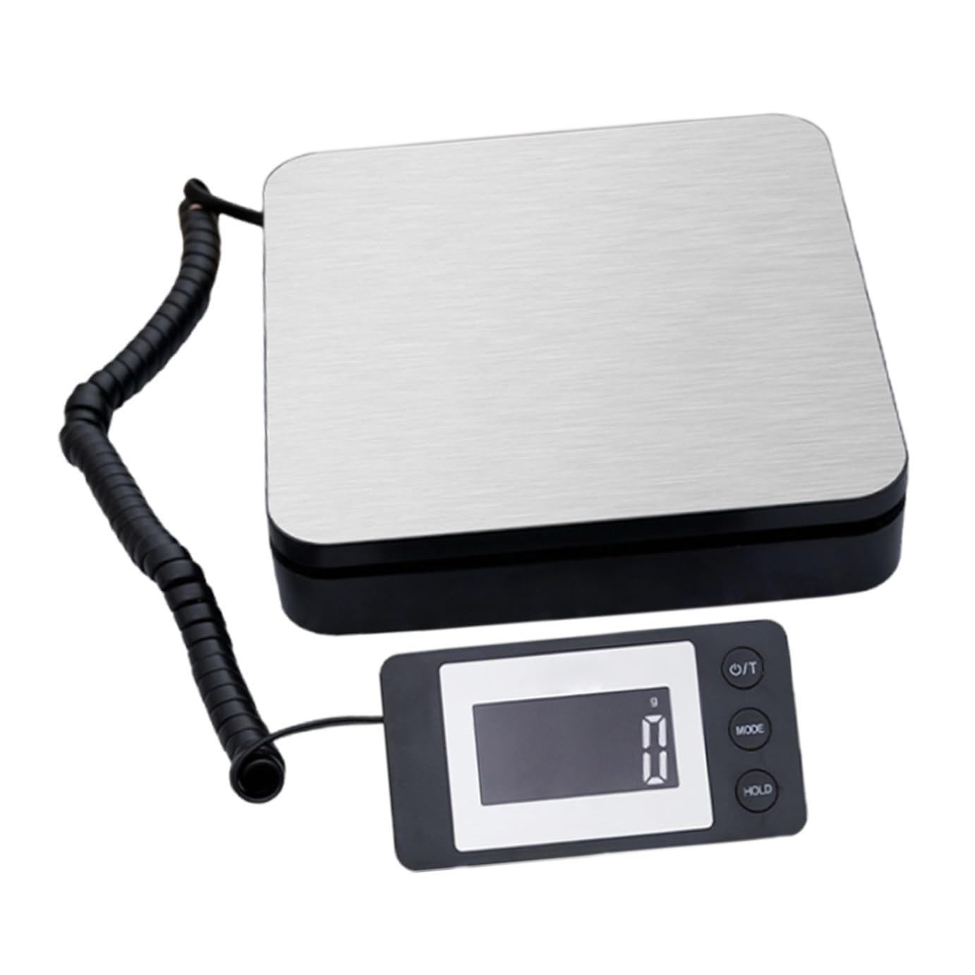 SOLUSTRE Tragbare mit Lcd Anzeige 50kg Elektronische Paketwaage Kleiner Edelstahl und Kunststoff Tare und Hold Funktion ohne Batterien für Büro und Paketsortierung