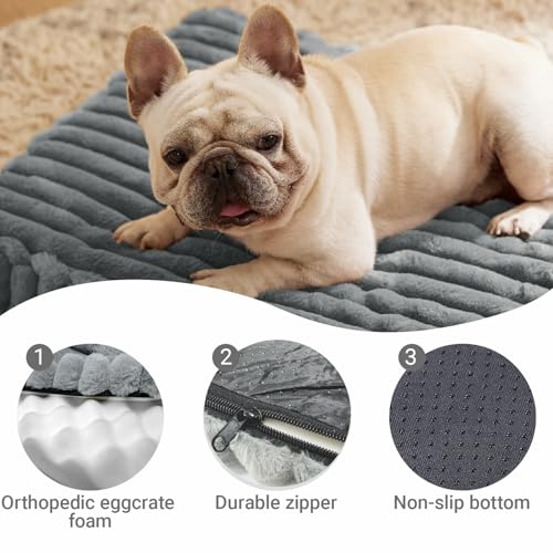 AOYOTO Orthopädisches Memory-Schaum Hundebett XXL, Wasserdicht, Rutschfestes Outdoor-Hundebett mit Abnehmbarem Waschbarem Bezug, Ideal für Große Hunde, Labradore & Bulldoggen