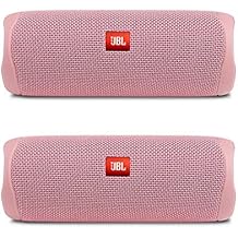 JBL Flip 5 Waterproof Portable Wireless Bluetooth Speaker Bundle - Pair Pink