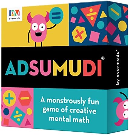 Adsumudi Math Game - The Intelligent and Monstrous Game for Children to Practice Multiplication, Addition and Subtraction - Ideal for Children from 8 to 12 Years