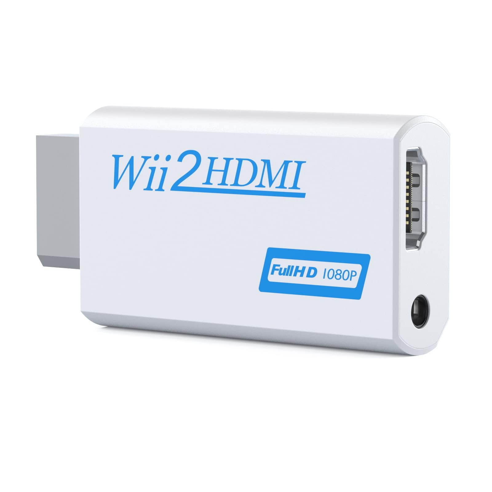 Wii to HDMI コンバーター Wii to HDMI 変換アダプター Wii HDMIアダプター、Wii to HDMI 1080 p 720 pコネクター3.5 mmビデオおよびオーディオ出力 - すべてのWiiディスプレイモードをサポート NTSC 対応Wii, Wii U, HDTV