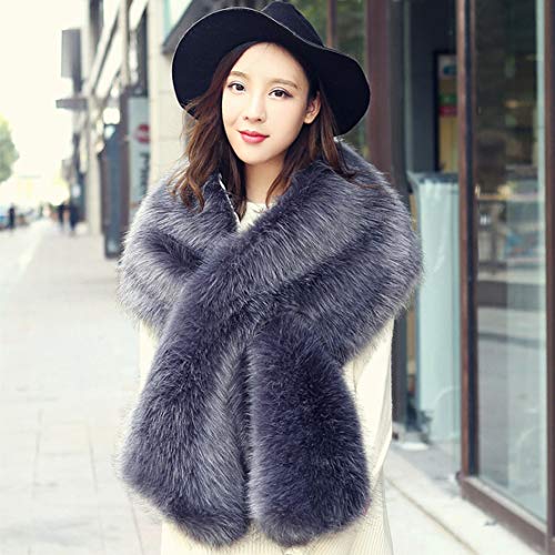 Women's Faux fur Shawl and Wrap Wedding Capes Winter Stole Scarves Shrug4