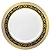 Posh Setting Royal Collection China Look White, Gold/Black Plastic Plates (Includes 1 Pack of 10.25'' Dinner Plates A total of 10 plates) Fancy Disposable Dinnerware