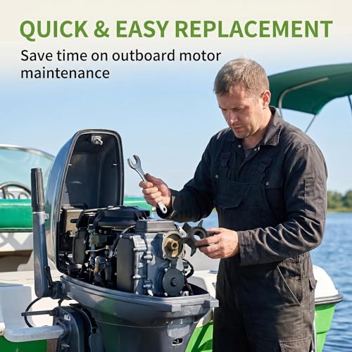 Image of Water Pump Impeller Replacement for Mercury & Tohatsu Outboards 2HP-6HP | Replaces OEM 369-65021-1, 47-16154-3, Sierra 18-3098 | Fits 2.5HP, 3.5HP, 4HP, 5HP