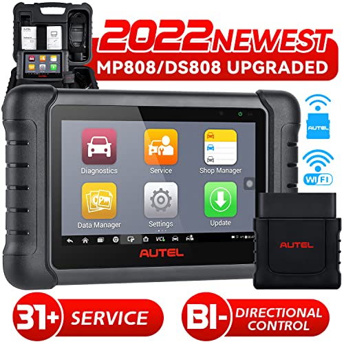 Autel Scanner MaxiPRO MP808BT OBD2 Diagnostic Scan Tool, 2022 New Model of MP808 DS808, Bi-Directional as MS906, Full Systems Diagnosis, 31+ Services, Key Coding, ABS, Oil Reset, SAS, DPF, EPB, BMS
