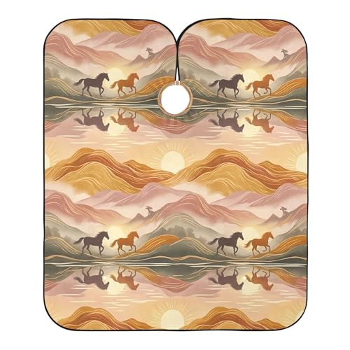 Capa de barbería impermeable para hombres Kigai Running Horses miniatura 2
