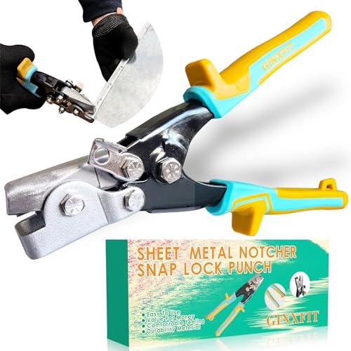 Snap Lock Punche en métal pour sidage en aluminium et skirting en plastique, SnapLock Outil de sertissage de gouttières, 9 Pouces