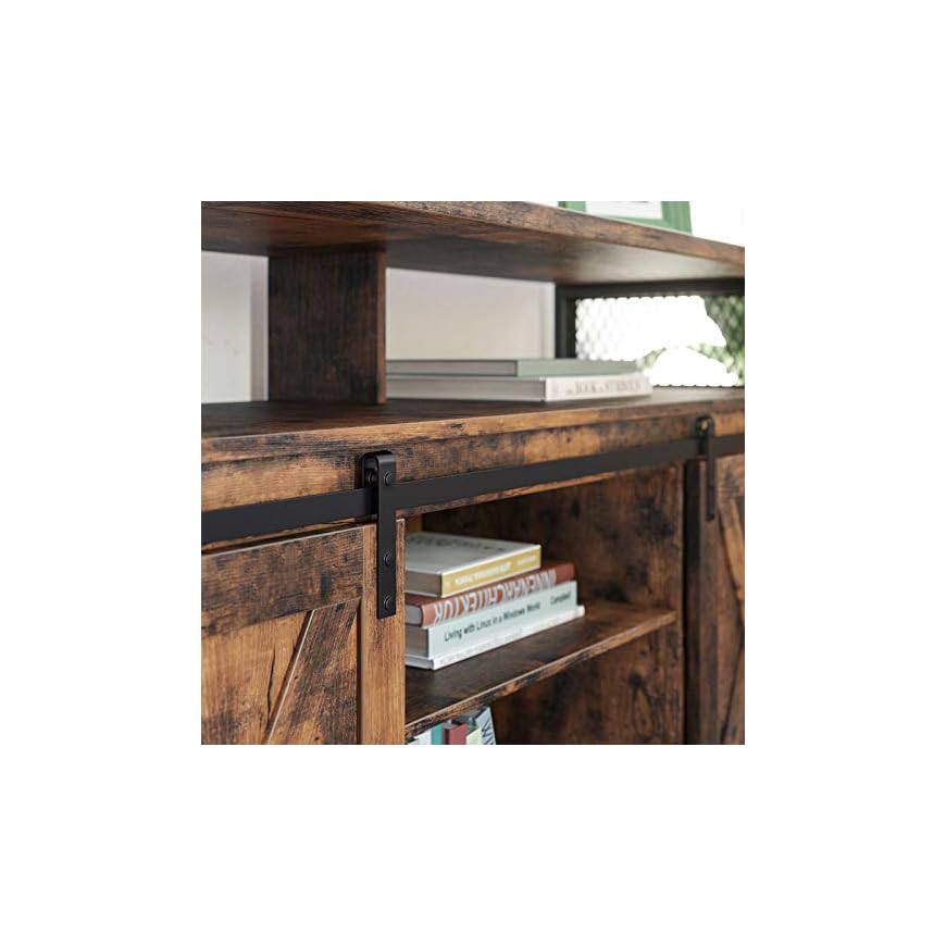 VASAGLE TV for 55inch TVs with Sliding Barn Doors