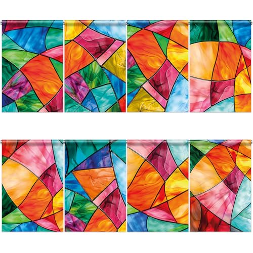 Wiooffen Stained Glass Classroom Curtains