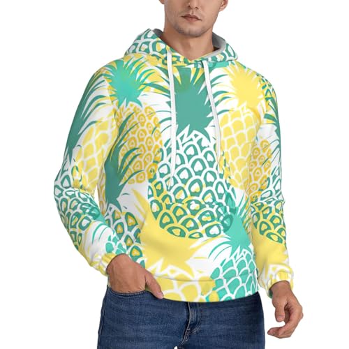 Sweat à capuche homme en polaire imprimé tropical pour vos week-ends décontractés et cocooning