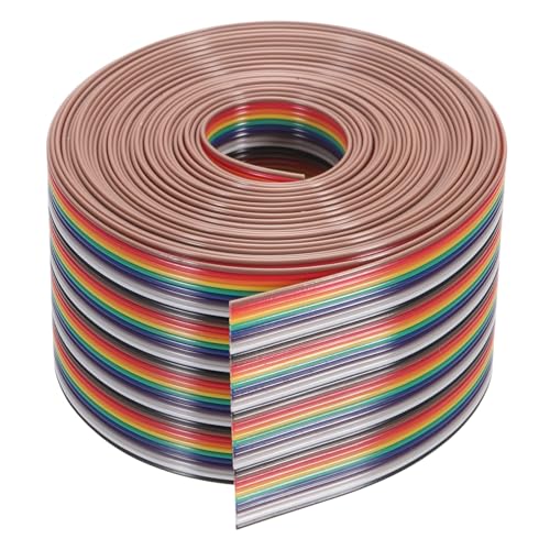 Câble ruban plat arc-en-ciel 1.27mm QUARKZMAN fils de jumper flexibles