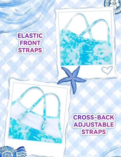 Image of Girls Bathing Suit with Skirt One Shoulder Ruffle Quick Dry Swimsuits Multicolor Sleeveless Swimwear