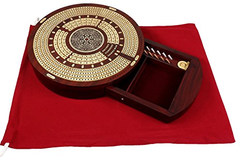 Tablero Redondo Cribbage con Cajón y Almacenaje miniatura 5