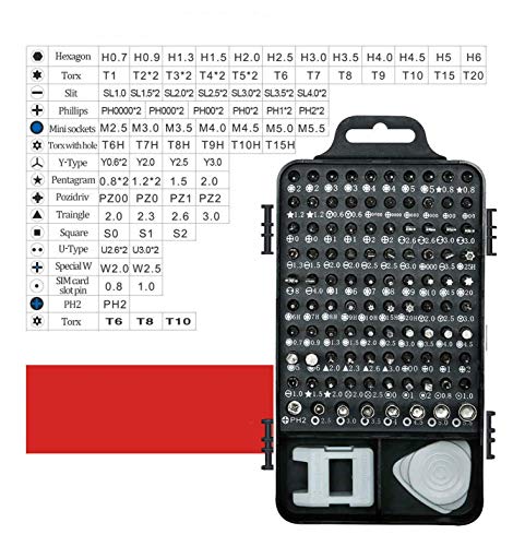 Screwdriver Set,117 in 1 Computer Repair Kit Electronic Tool kit Mini Precision Screwdriver Set with Case for Phone,Laptop,Jewelers