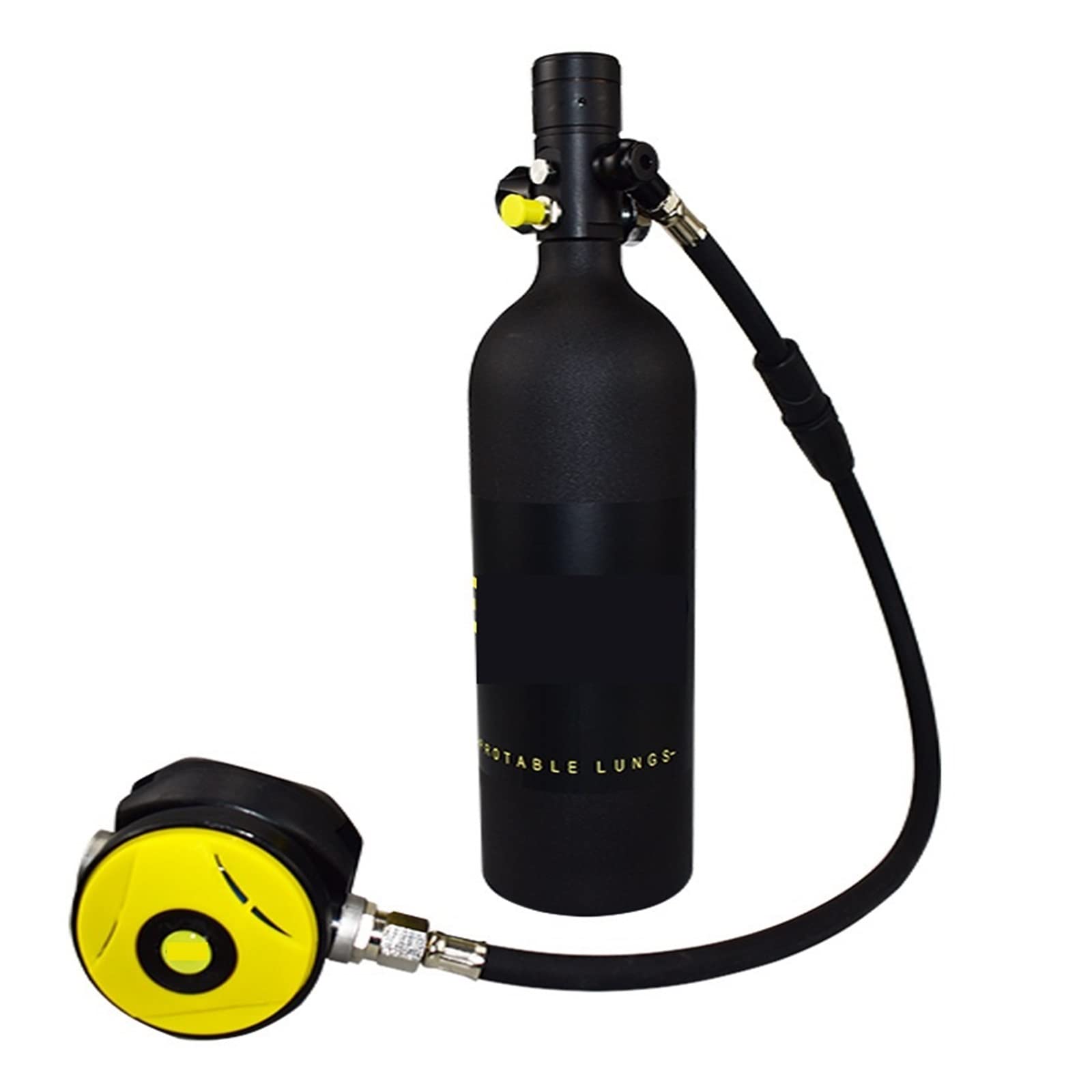 Portable Dive Cylinder, Diving Respirator 1L Snorkeling Oxygen Bottle Water Enthusiast(Respirator+Harness)