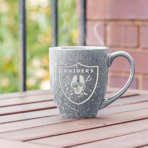 Image of Rico Industries NFL Football 16 oz Team Color Laser Engraved Speckled Ceramic Coffee Mug