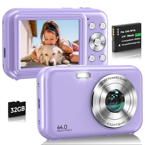 Appareil photo compact violet pour ados ideal en voyage et sorties entre amis