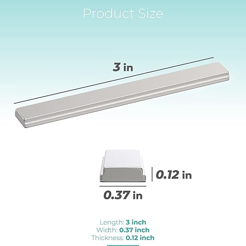 Miniatura 2 de GRONGU Imán de repuesto para puerta de ducha Gordon Glass - 3 pulgadas de largo - Imán de repuesto para puertas de ducha oscilantes manijas de