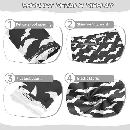 Bat Pattern Girls Leggings Soft Stretch Workout Yoga Dance Pants for Kids Casual Tights3