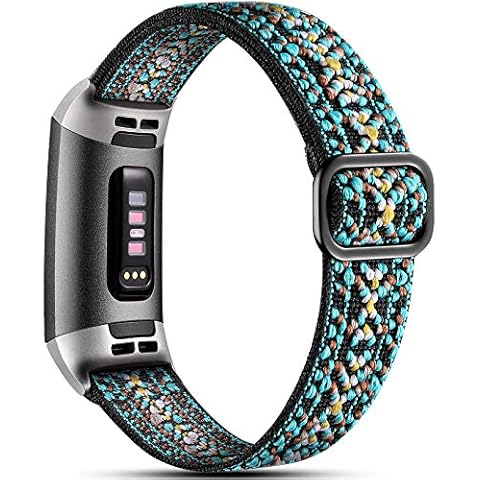Correa Dirrelo Tejida Compatible con Fitbit Charge 3/4 Cover