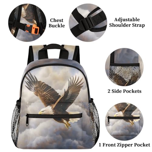 Bird Eagle Sky School Backpacks for Girls Boys Teens, Kindergarten Elementary Kids Toddler Bookbag Mochilas Escolares Para Niñas 12in Preschool Cute Travel Backpack3