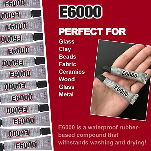 E6000 8-Pack 0.18 Ounce Bottles Industrial Strength Adhesive For Crafting And Pixiss Wooden Art Dotting Stylus Pens 5 Pcs Set - Rhinestone Applicator Application Kit #TOP1