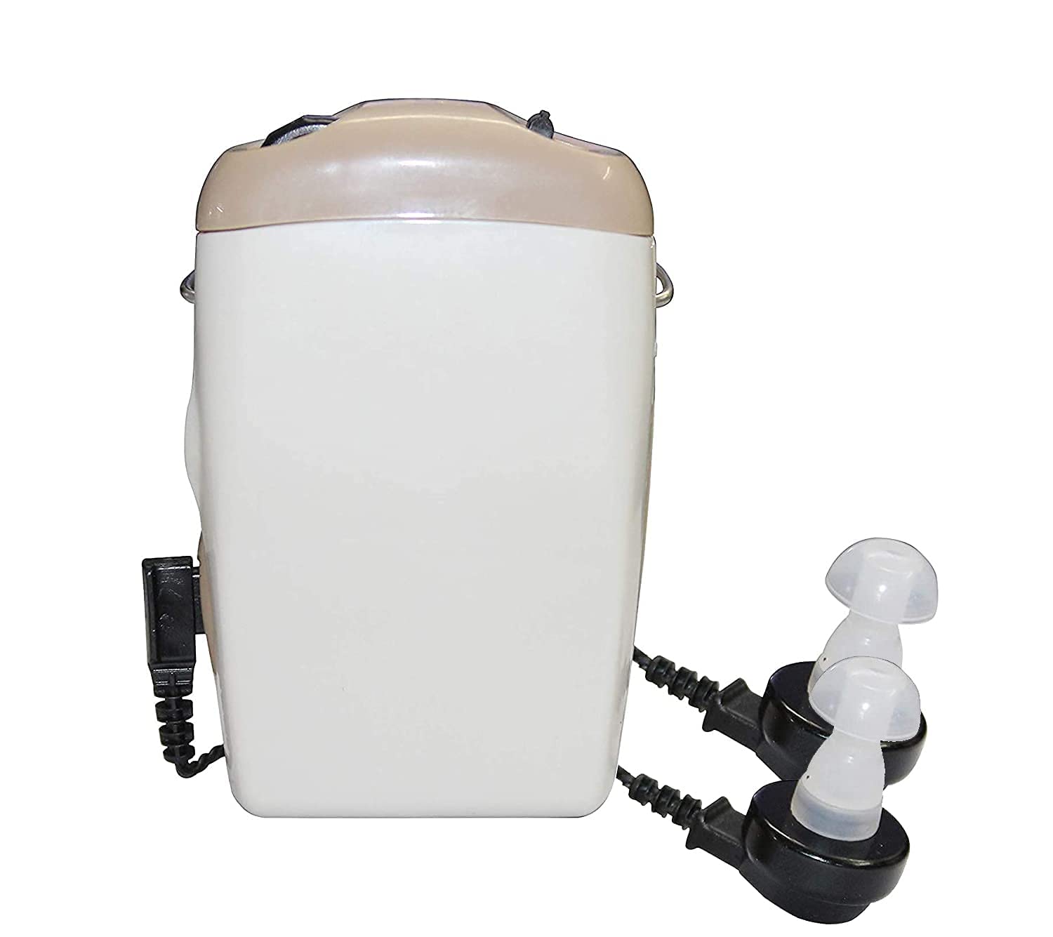 AUDITECH 3 Pin Pocket Hearing Aid For Severe & Profound Hearing Loss Pocket Hearing Machine For Old Age/Hearing Amplifier Aid, Quality Sound Enhancement-A 178 (For Both Ear), Black