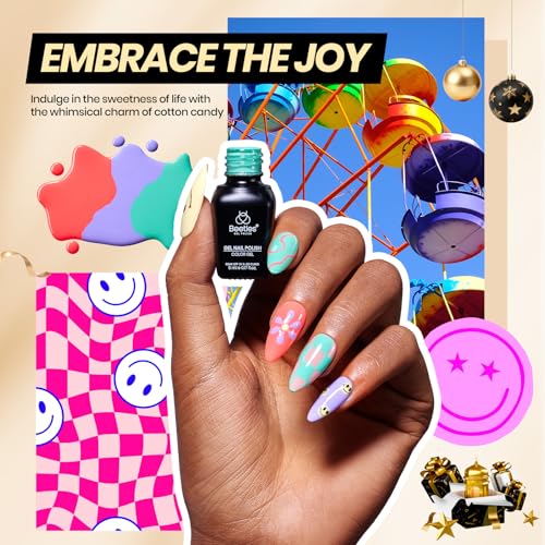Beetles Gel Nail Polish Kit with U V Light, 68 Pcs Gel Nail Kit 35 Colors Emotional Spectrum with Base Matte&Glossy Top Coat Soak Off Manicure Set, Women Teen Girl Christmas Gifts, Beetles Gift Spree - Thumbnail 7