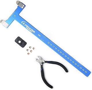 Archery Nocking Points Pliers Strings Knock Set T Shape Bow Square Ruler Nocking Buckle Pliers Recurve Bow Turning Kit Archery for Recurve Bow Takedown Bowï¼ˆBlueï¼‰