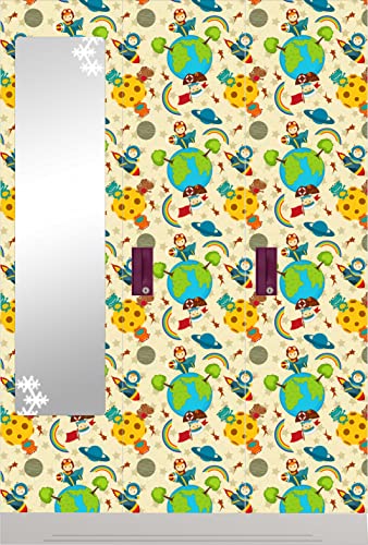Image of CABANA HOMES (45cm x 125cm, 2 Rolls (12 sq. ft) Wallpaper for Kids Room Self Adhesive,Wall Stickers,Baby Room,Wardrobe,Furniture