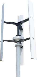 Windkraftanlage Free Energy 10 kW geräuscharmer Windkraftgenerator mit vertikaler Achse, 10000 W, 12 V, 24, 48 AC, Windmühlenventilator for Zuhause, Bauernhof, Küste(24V)