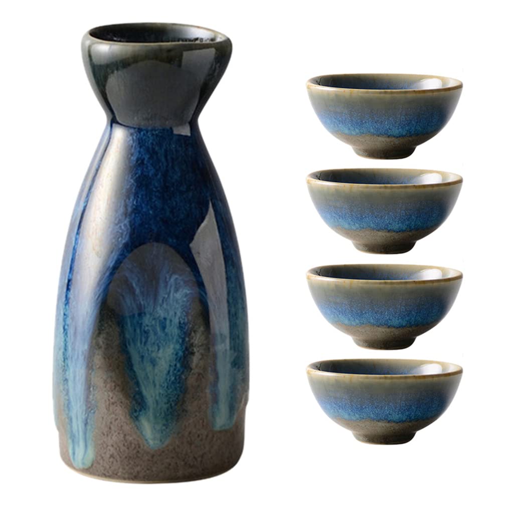 HEMOTON 1 Set Sake Cup Multi- Utilice Sake Step Step Sake Sake Pot Sirviendo Tazas (Color Surtido)