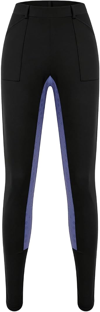 Linjinx Women Equestrian Breeches Horse Riding Pants Workout Sports Leggings Horseback Tights with Pockets
