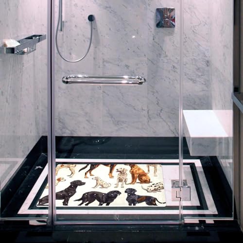 Tapis de bain antidérapant de qualité supérieure absorbant l'eau avec drainage optimal