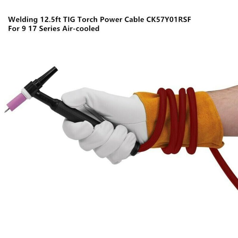 Superflex TIG Cavo di Alimentazione Torcia Serie 9 e 17 Torce Raffreddate Ad Aria Tubo Flessibile in Silicone con Intreccio Nylon 8" x 24 RH Collegamento