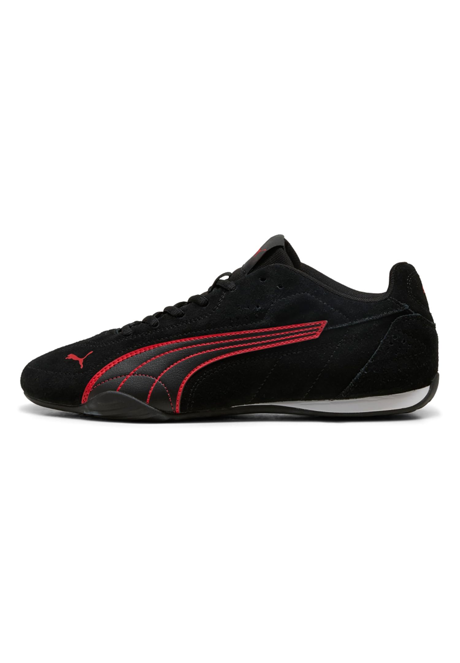 Puma Catch Suede Sneaker for Adults, Black (Black x Red), 9 UK