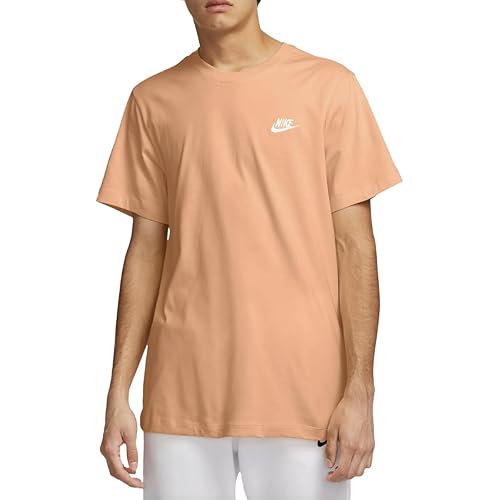Nike Mens Sportswear Club T Shirt (US, Alpha, Large, Regular, Regular, Ice Peach)