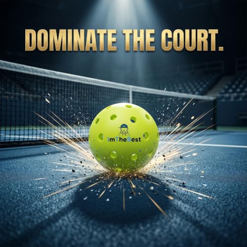Image of ImTheBest Pickleball Balls, 40 Holes Pickle Balls Pack of 6 Pieces for Outdoor Indoor Sports Play, High Bounce Durable Pickleballs for All Types Paddles, Gifts for Pickleball Lovers
