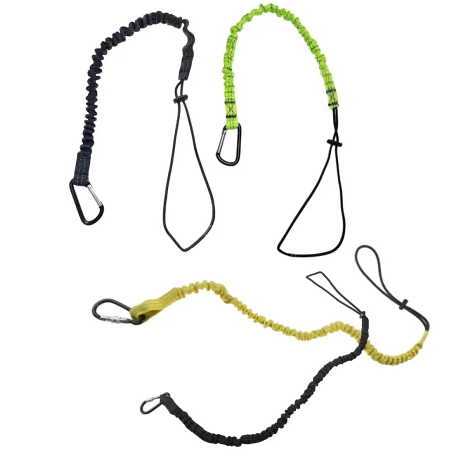 5/8/10PCS di Sicurezza Attrezzature Bungee Tether Cordino for Attrezzi Con Moschettone Gancio Arrampicata Lavoro Anti-Caduta Corda Aerea lavoro Accessori Per Attrezzi(Yellow,8pcs)