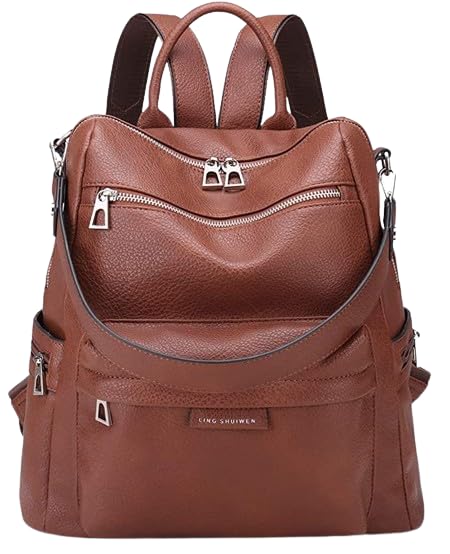 TrueArch Medium 25L Backpack Purse for Women Convertible Travel Vintage PU Leather Shoulder Backpack Ladies Bags (Tan) (B0CW3916K6) Amazon Price History, Amazon Price Tracker