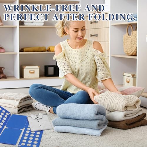 Shirt Klappbrett,2 PCS T Shirts Kleiderordner Shirt Kleiderordner Wäsche Organizer Einfach und schnell zu Falten, Wäschefaltbrett Hemdenfalter Wäsche Faltbrett Falthilfe ()