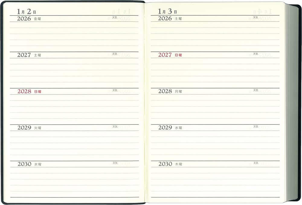 Museum Diary 2026 A5 5 Year Diary, Soft Edition, Black No. 214