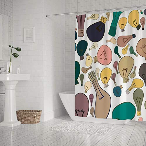 Rideau de douche anti éclaboussures polyester lavable 66x72 cm - 3