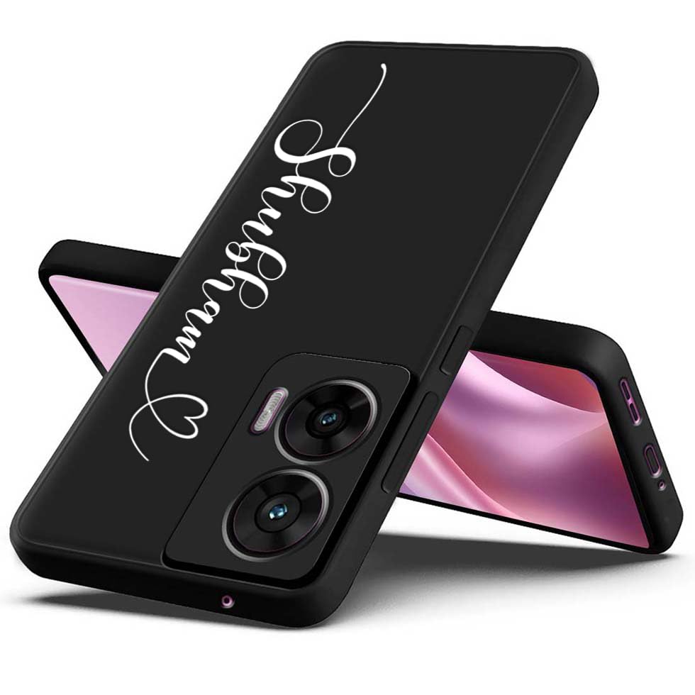 Image of Fashionury Back Cover for Motorola G96 5G / Motorola Edge 50 Fusion /Motorola G85 5G | Matte Soft Silicon Flexible | Camera Bump Protection | Custom Name Back Case