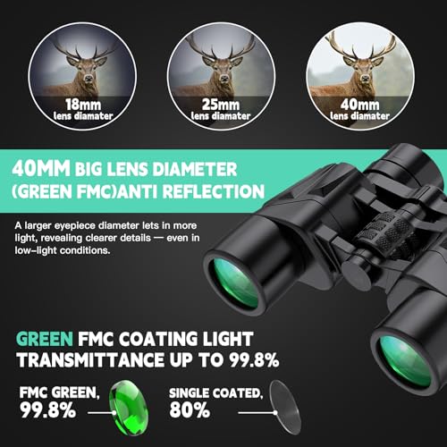 Image of Sogries 6-16x40 Zoom Binoculars for Adults High Powered Alaska Cruise Ship | Stargazing Binoculars with Zoom Bird Watching Camping Hiking Travel Concert Long Range Binoculars Waterproof Clear Low Light