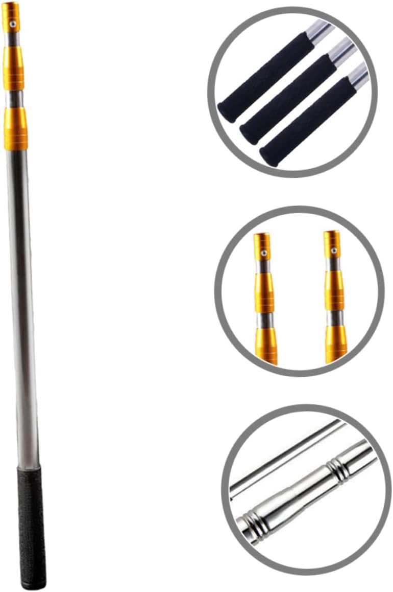 KICHOUSE Net Telescopic Handle Portable Stainless Steel Telescopic Rod