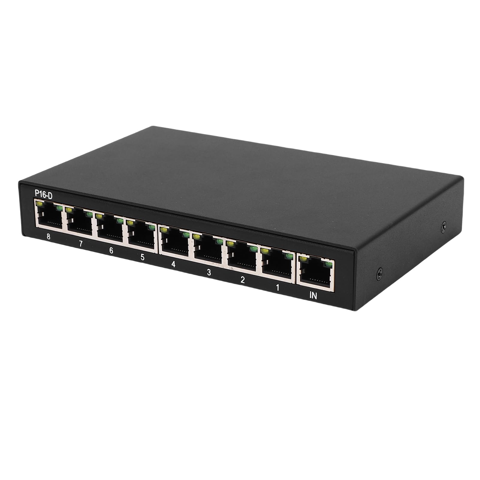 Luocute Selettore Altoparlanti 24 Bit 16, Interruttori Premium Box Hub di Distribuzione per Amplificatore Multicanale Mixer di Potenza Studio Live Performance Cavi di Rete CAT5e (Spina europea)